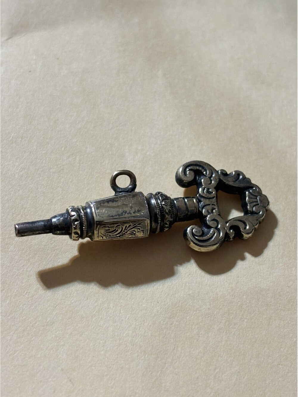 12-15K XRF Tested Antique Ornate Gold Pocket Watch Key / Fob – 7.07g